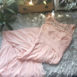 David's Bridal Petal/Blush Pink Bridesmaids Dress